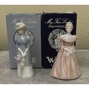 Wade My Fair Ladies Rebecca & Anita Porcelain Women Figurines in Original Boxes